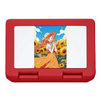 Anime Fille Tournesols - Boîte à goûter - rouge - Devant