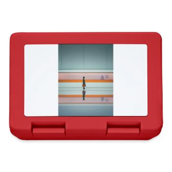 Elegant Woman Passing Subway - Lunchbox - red - Front