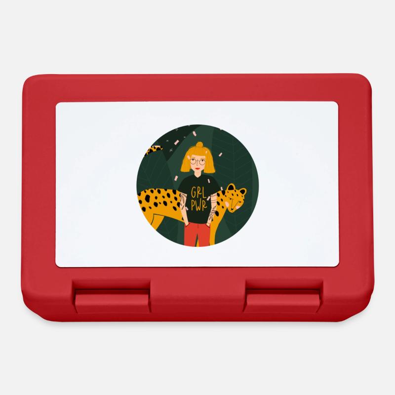 GRL PWR - Lunchbox - red