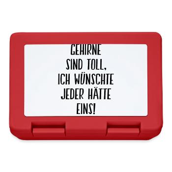 Gehirne Sind Toll Ich Wünschte Jeder Hätte Eins - Brotdose - Rot - Vorne
