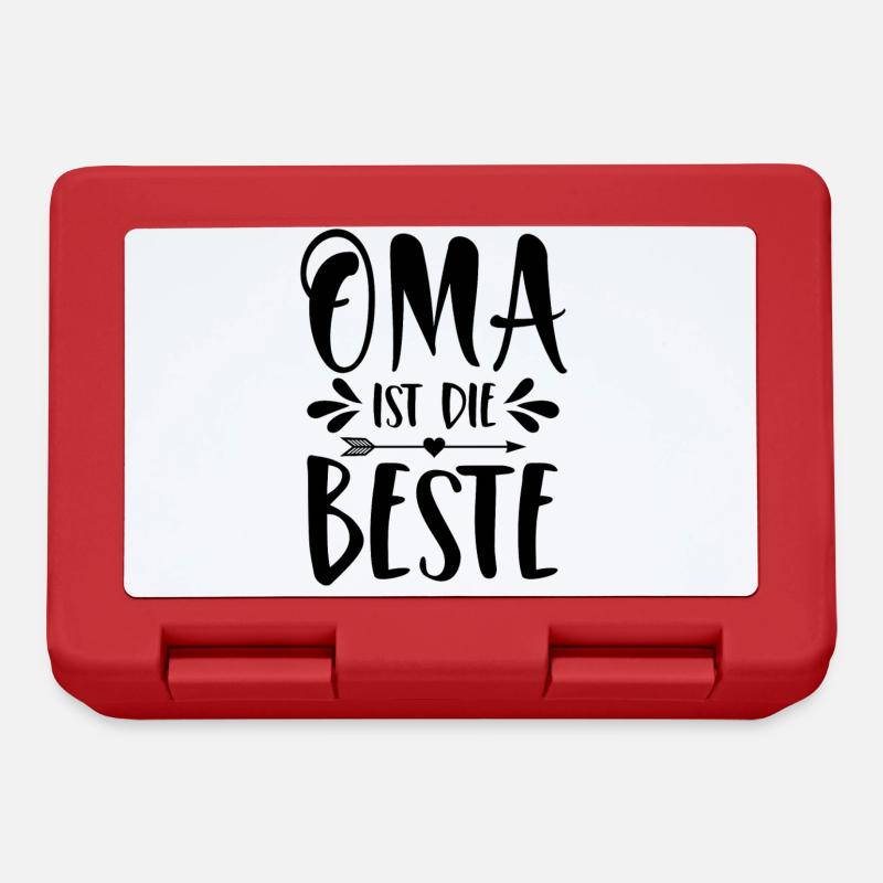 Oma ist die Beste - Brotdose - Rot