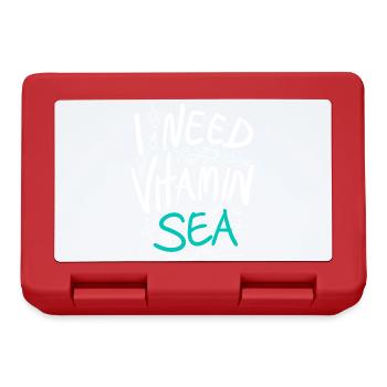 I Need Vitamin Sea Sommer Spruch - Brotdose - Rot - Vorne