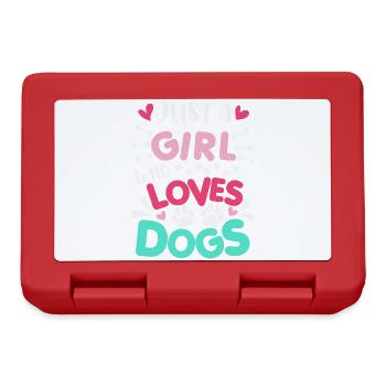 Just A Girl Who Loves Dogs Saying - Lunchbox - red - Front