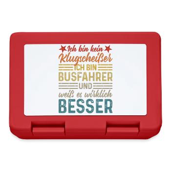 kein Klugscheißer lustige Sprüche Busfahrer - Brotdose - Rot - Vorne