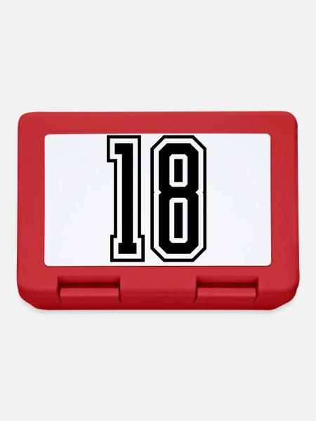 18 Number number - Lunchbox - red