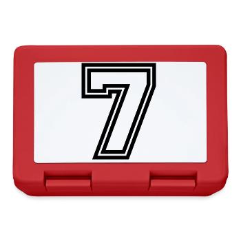 7 Symbole numérique - Boîte à goûter - rouge - Devant