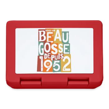 anniversaire 70 ans beau gosse - Boîte à goûter - rouge - Devant