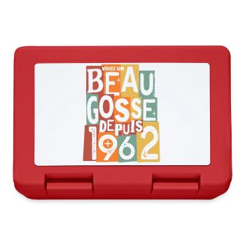 anniversaire 60 ans beau gosse - Boîte à goûter - rouge - Devant