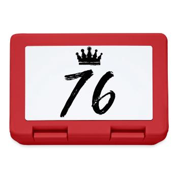 76 Couronne numérique - Boîte à goûter - rouge - Devant
