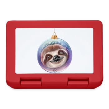 Christmas Sloth Santa - Lunchbox - red - Front