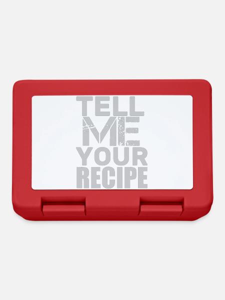 tell recipe - Lunchbox - red