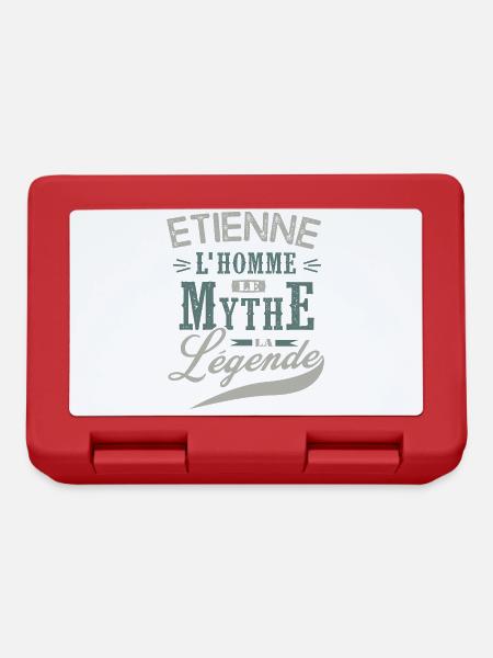 Etienne l homme le mythe la légende humour prénom - Boîte à goûter - rouge