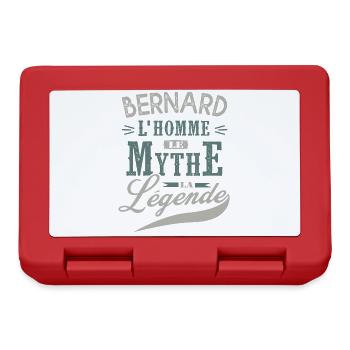 Bernard l homme le mythe la légende humour prénom - Boîte à goûter - rouge - Devant