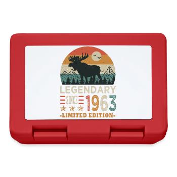 1963 legendäres Jubiläum 60 Jahre - Brotdose - Rot - Vorne