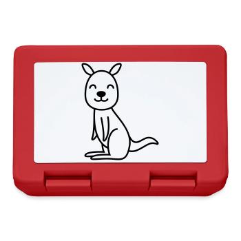 Kangaroo Comic - Lunchbox - red - Front