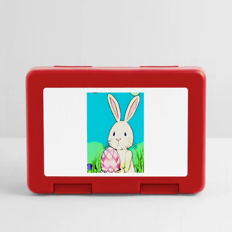 Neon Easter Bunny with Easter Egg in the Grass Lunchbox