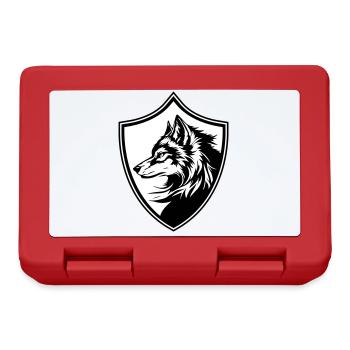Wolf Coat of Arms Silhouette - Lunchbox - red - Front