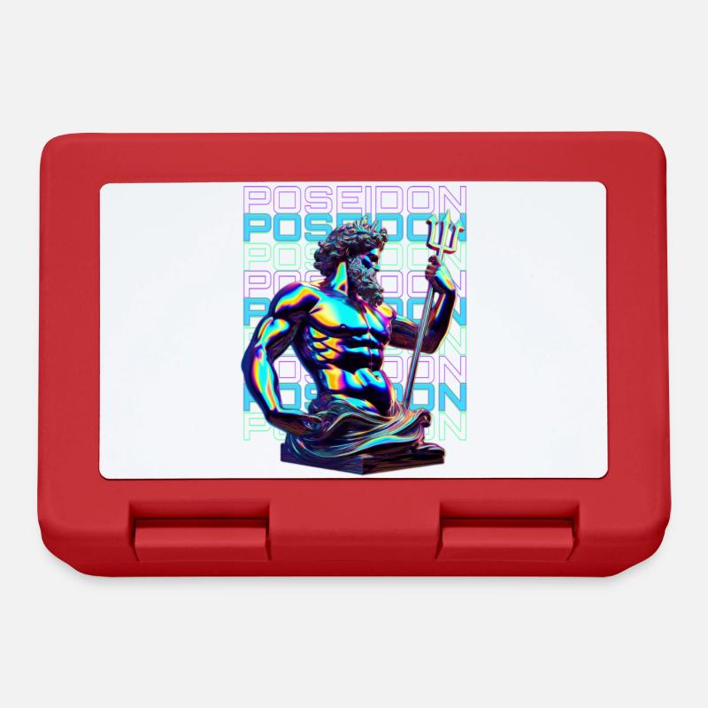 Neon Poseidon Trident - Brotdose - Rot