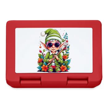 Elf with flute - Lunchbox - red - Front