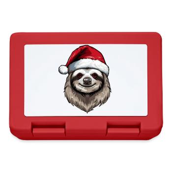 Sloth Head Christmas Portrait - Lunchbox - red - Front