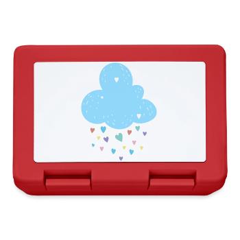 Pastel Cloud Hearts Shower - Lunchbox - red - Front