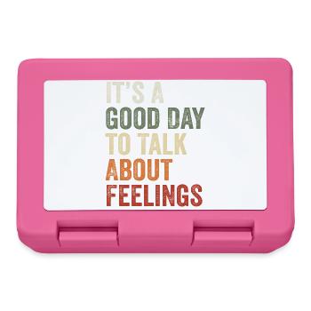 Its A Good Day to Talk About Feeling Mental Health - Lunchbox - pink - Front