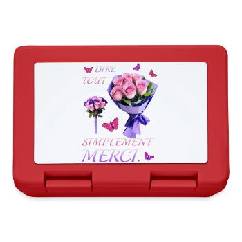 Dites simplement merci. - Boîte à goûter - rouge - Devant