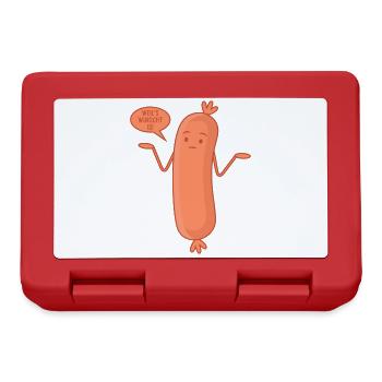 Wurst Bockwurscht Egal Bockwurst Weil's wurscht is - Brotdose - Rot - Vorne