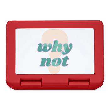 Why Not Statement Design - Lunchbox - red - Front