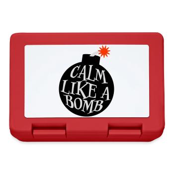 Calme comme une bombe Paradoxe Ironie Humour Blague explosive - Boîte à goûter - rouge - Devant