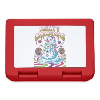 Bonhomme de neige de Noël fondant - Boîte à goûter - rouge - Devant