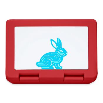 Cyber Hase Circuit Platine Tech Vektor - Brotdose - Rot - Vorne