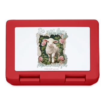 Lamb Christian Bible Verse - Lunchbox - red - Front