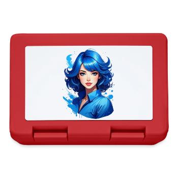 Jeune femme aux cheveux bleus - Boîte à goûter - rouge - Devant