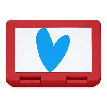 Blaues Herz neon retro style auffallend - Brotdose - Rot - Vorne