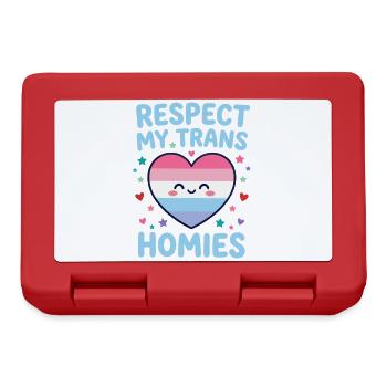 LGBTQ Pride Month - Respect My Trans Homies - Lunchbox - red - Front