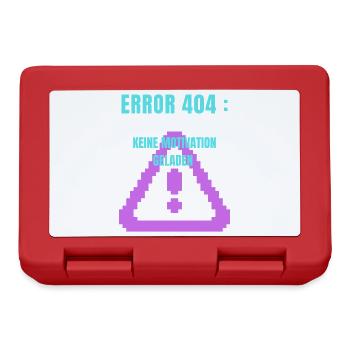 Error 404 Design  - Brotdose - Rot - Vorne