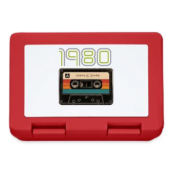 Neon 1980er Kassetten-Roadtrip - Brotdose - Rot - Vorne