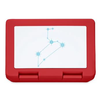 Constellation de l’étoile du Lion Signe du zodiaque bleu pastel - Boîte à goûter - rouge - Devant