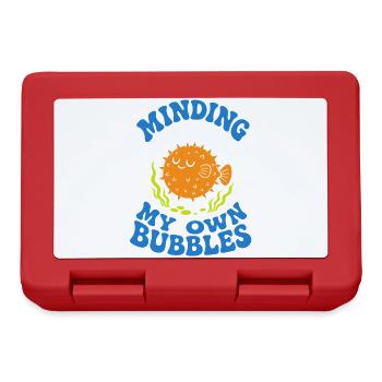Minding My Own Bubbles Puffer Fish - Lunchbox - red - Front