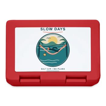 Slow Days Strandhammock Signet - Brotdose - Rot - Vorne