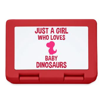 Just a girl who loves baby dinosaurs - Lunchbox - red - Front