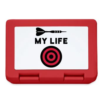 My life (Dartpfeil, Zielscheibe) - Brotdose - Rot - Vorne