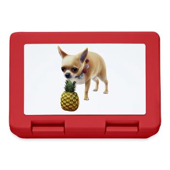 Chihuahua with pineapple - Lunchbox - red - Front