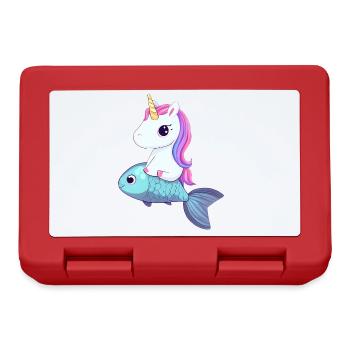 La licorne monte sur le poisson - Boîte à goûter - rouge - Devant