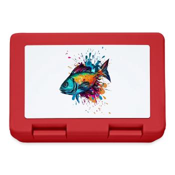 Poisson coloré - Boîte à goûter - rouge - Devant