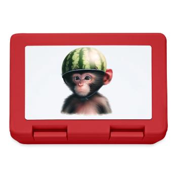 Singe à la pastèque - Boîte à goûter - rouge - Devant