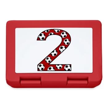 2nd Birthday Football Red - Lunchbox - red - Front