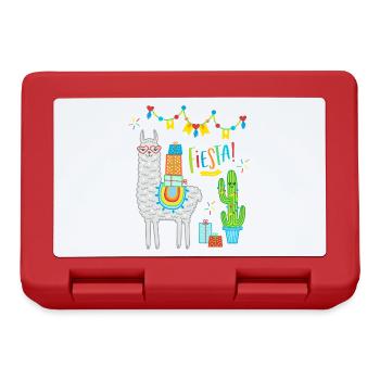 Llama Fiesta Comic Alpaga cadeau anniversaire - Boîte à goûter - rouge - Devant