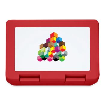 Cubes colorful - Lunchbox - red - Front